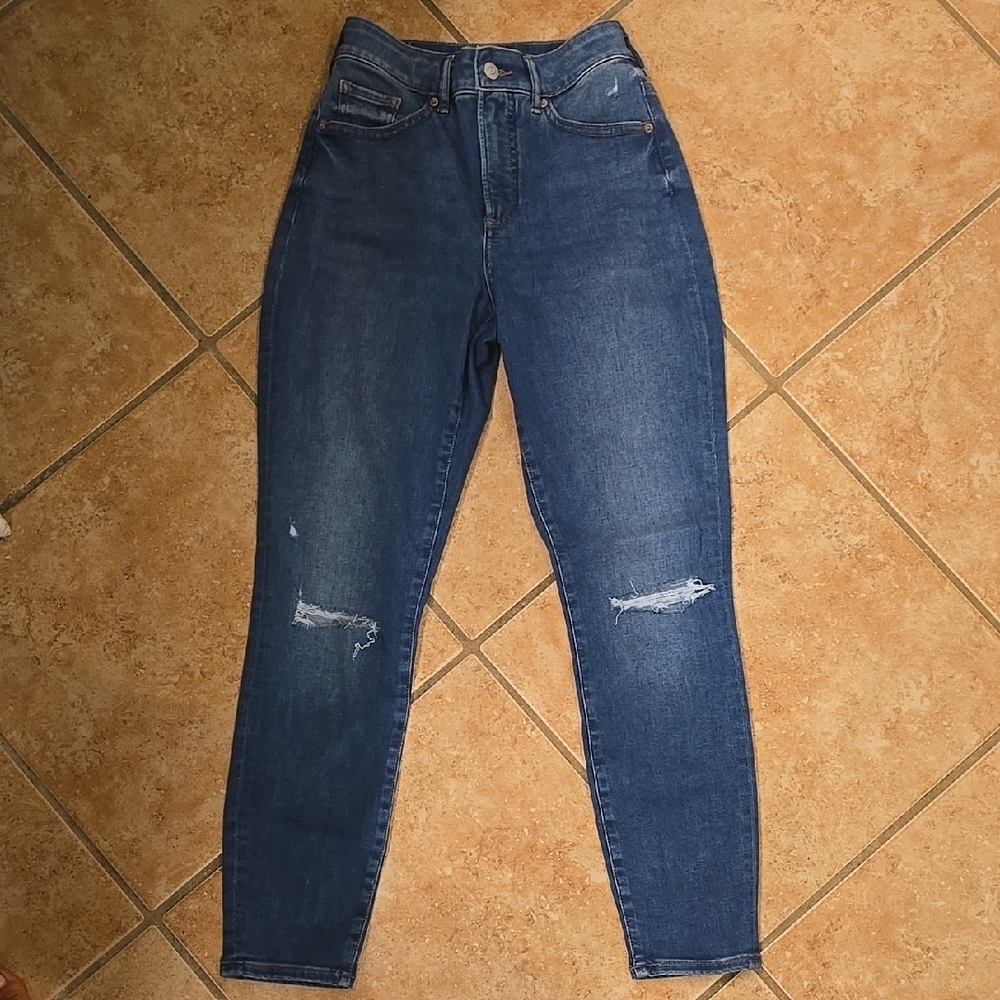Express Curvy Skinny High Rise Women's Blue Jeans